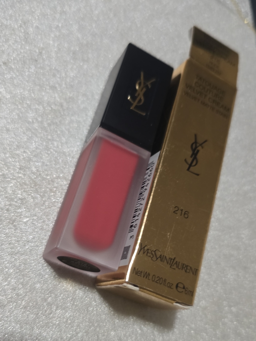 🧚♀️N°216 NUDE EMBLEM YSL RARE Tatouage Couture Matte Stain NWT - Picture 4 of 5